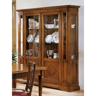 TV-Vetrine Inlayed 2-doors display cabinet