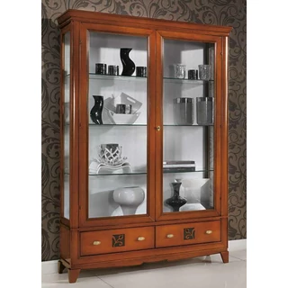 TV-Vetrine 2-doors display cabinet with 2 drawers