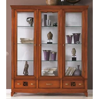 TV-Vetrine 3-doors display cabinet with 3 drawers