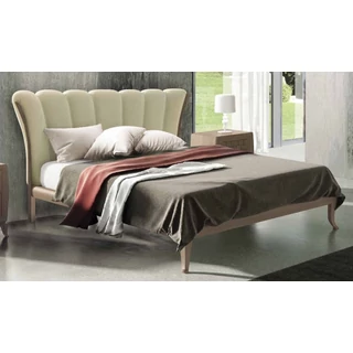 Celebrity Double bedstead - 160 cm, with faux leather headboard