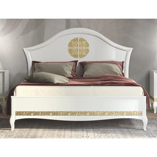 Mhanu Double bedstead - 165 cm, with wooden headboard