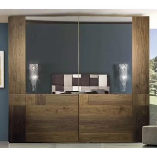 Elegance Wardrobe closet with 2 mirrored sliding doors