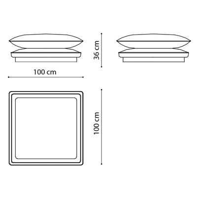 AC Allure Day négyzet alakú puff