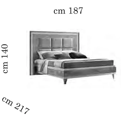 AC Ambra Double bedstead with upholstered headboard