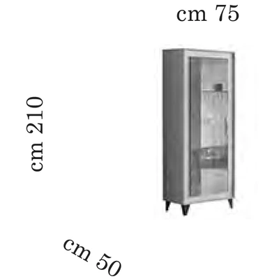 AC Ambra Day 1-ajtós vitrines szekrény