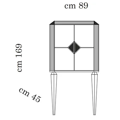 AC Diamante Day LUX 2-doors display buffet chest of drawers