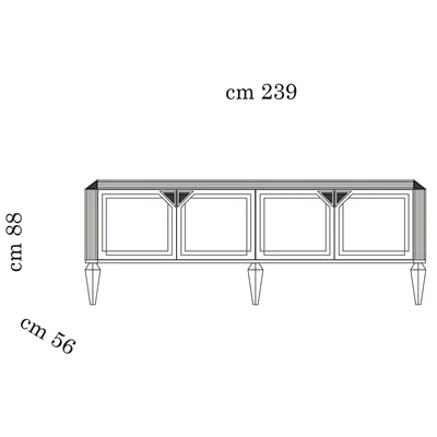 AC Diamante Day 4-doors buffet chest of drawers