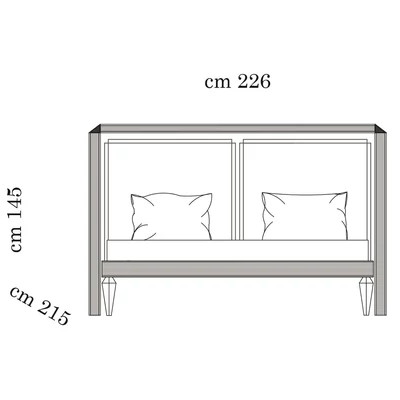 AC Diamante Double bedstead