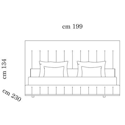 AC Diamante Upholstered double bedstead