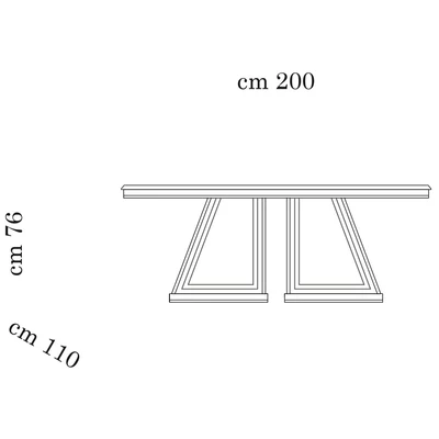 AC Diamante Day Dining table 200x110 cm