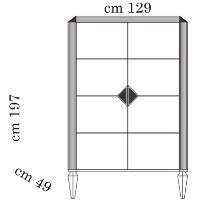 AC Diamante Day 2-doors display cabinet