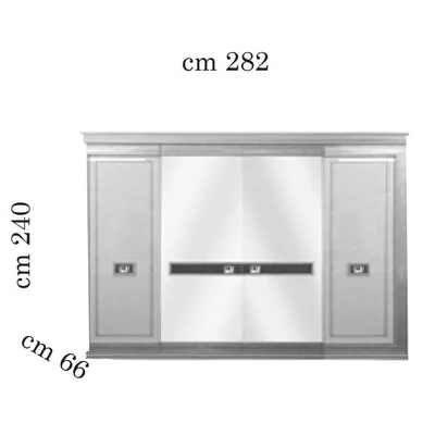 AC Dolce Vita 4-doors cabinet with 2 mirrored doors