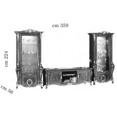 AC Donatello Day TV set (TV commode + 2x 1-door display cabinet)