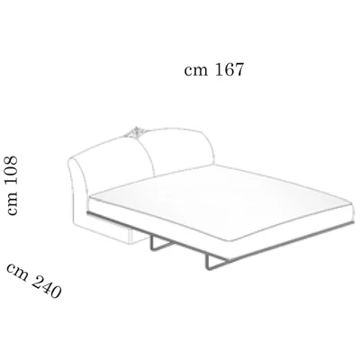 AC Donatello Day Triple couch without armrest, sofa bed