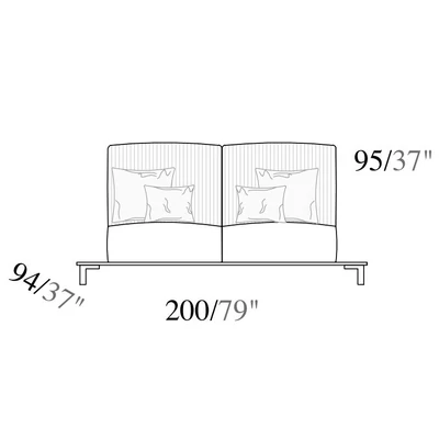 AC Essenza Day Double couch without armrest