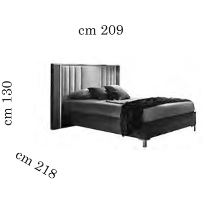 AC Essenza Double bedstead with upholstered headboard