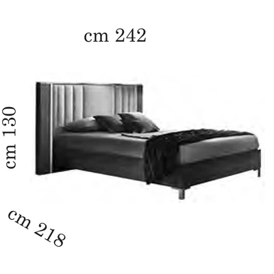 AC Essenza Double bedstead with upholstered headboard