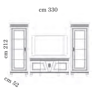 AC Fantasia Day TV set (TV commode + 2x 1-door display cabinet)