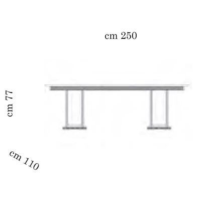 AC Fantasia Day Dining table 200x110 cm (+50 cm extendable)