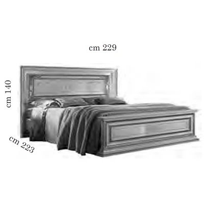 AC Leonardo Double bedstead with crown