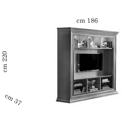 AC Leonardo Day TV commode with crown