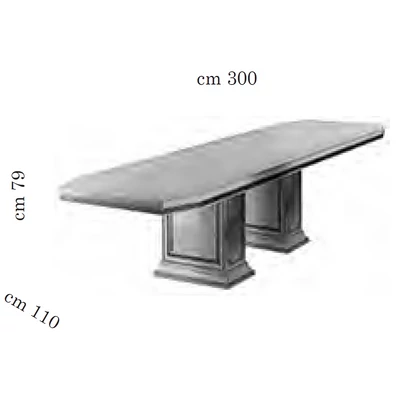 AC Leonardo Day Dining table 200x110 cm (+2x50 cm extendable)