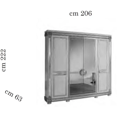 AC Liberty 4-doors cabinet with 2 mirrored doors