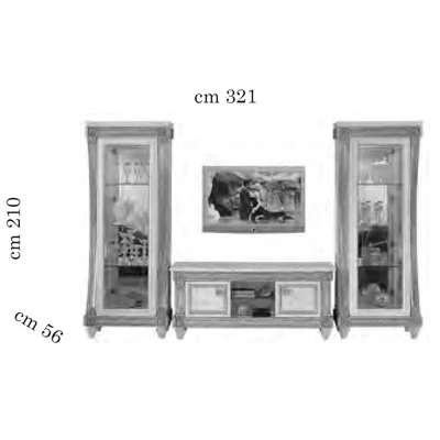 AC Liberty Day TV set (TV commode + 2x 1-door display cabinet)