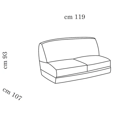 AC Liberty Day Double couch without armrest