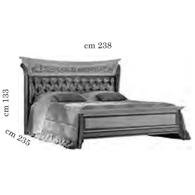 AC Melodia Double bedstead with upholstered headboard