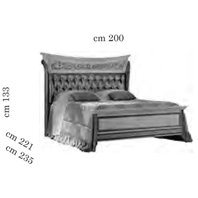 AC Melodia Double bedstead with upholstered headboard