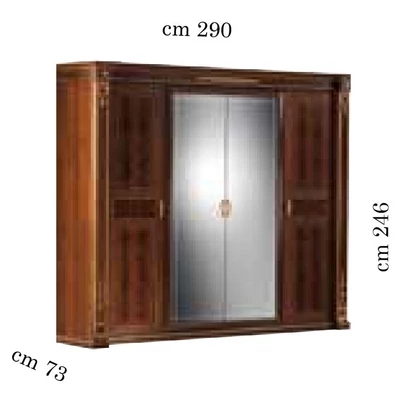 AC Modigliani 4-doors cabinet with 2 mirrored doors