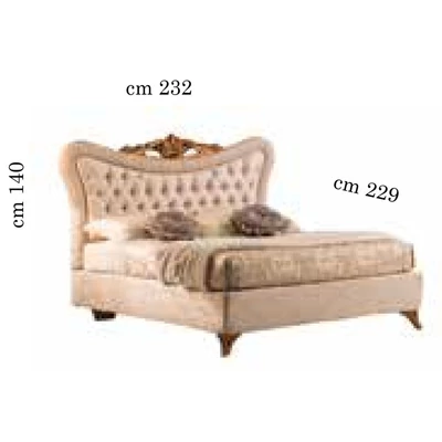 AC Modigliani Double bedstead with upholstered headboard