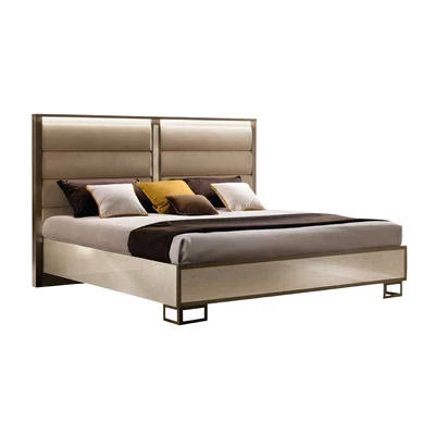 AC Poesia Double bedstead with upholstered headboard