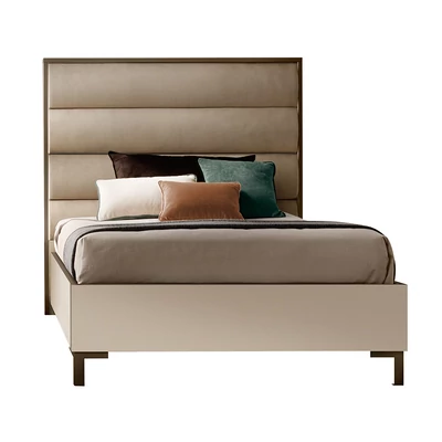 AC Poesia Single bedstead with bedding container with upholstered headboard