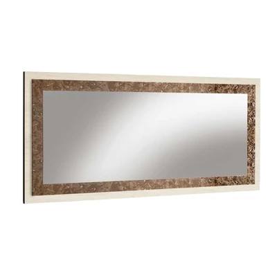 AC Poesia Day Wide mirror with dark marble effect frame