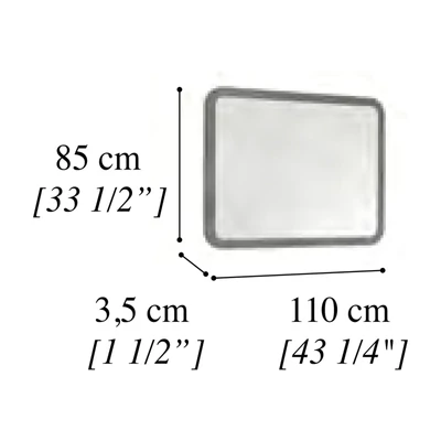 Antracitszürke tükör, 110 cm – AC Perla Day