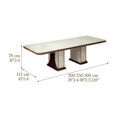 Walnut-Marble Dining Table, Extendable – AC Romantica Day