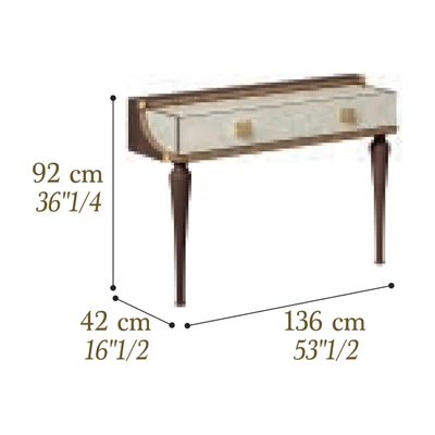 Walnut-Marble Console Table – AC Romantica Day