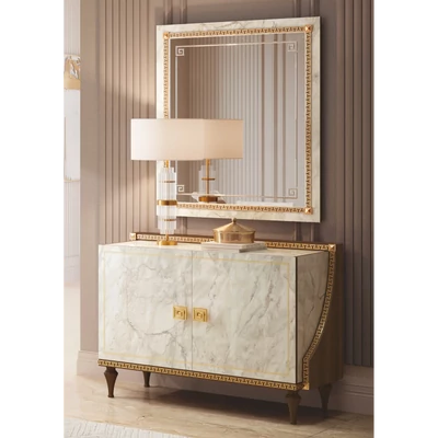 Dió-márvány tálalószekrény; 2 ajtós – AC Romantica Day