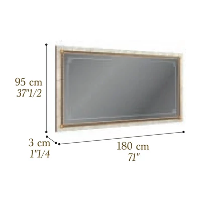 Marble-Pattern Mirror, Wide – AC Romantica Day