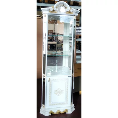 BC Betty Day sarok vitrines szekrény - fehér-arany