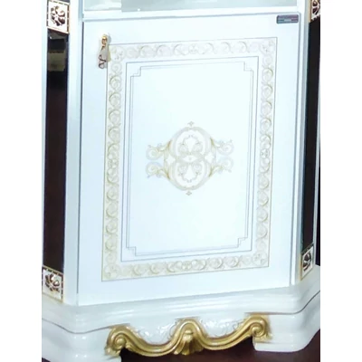 BC Betty Day sarok vitrines szekrény - fehér-arany
