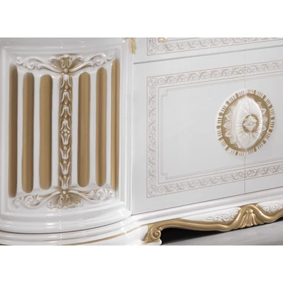 BC Betty Day 4-glass doors sideboard - white-gold