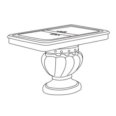 BC Betty Day Lamp table - white-gold