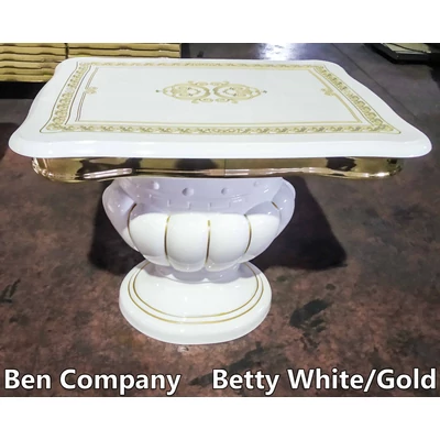 BC Betty Day Lamp table - white-gold