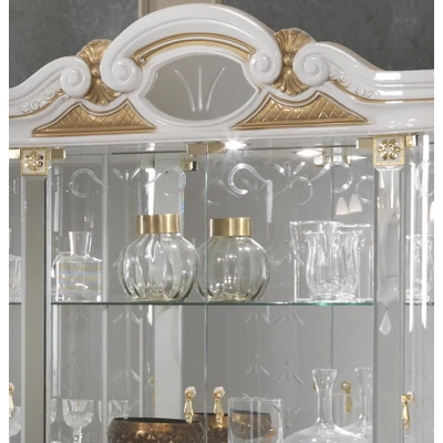 BC Betty Day 4-glass doors sideboard - white-gold