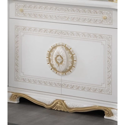 BC Betty Day 4-glass doors sideboard - white-gold