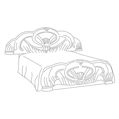 BC Giada Double bedstead - 160 cm, mahogany