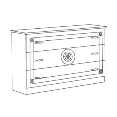 BC Serena Chest of drawers - black-silver